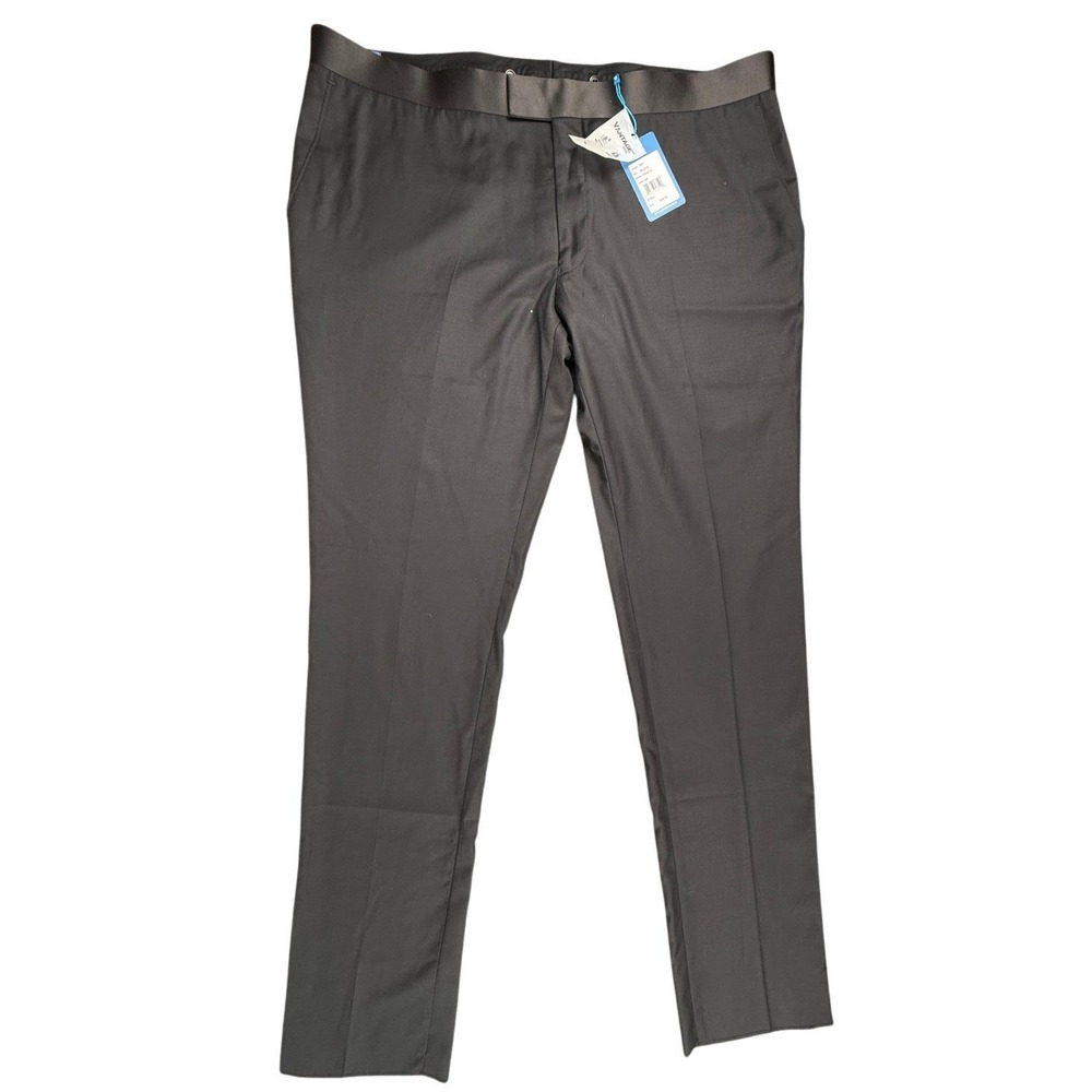 Paul Betenly Newton Black Tuxedo 42R Pants Modern Fit Vantage Wool Formal